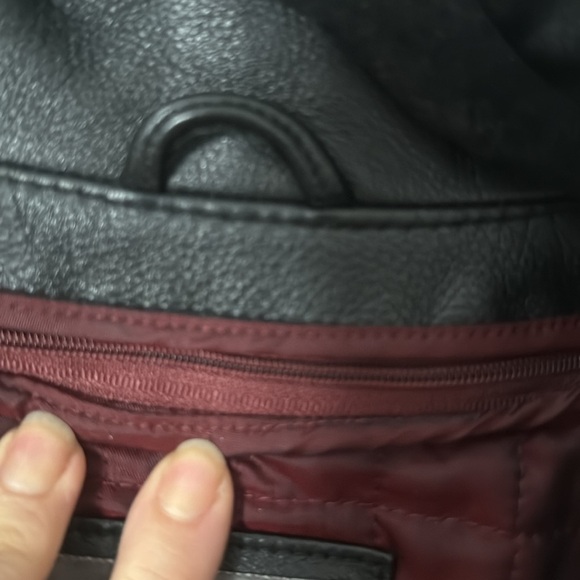 Black Leather Women's Jacket VINTAGE Wilson’s leather with THINSULATE size L - Picture 3 of 6